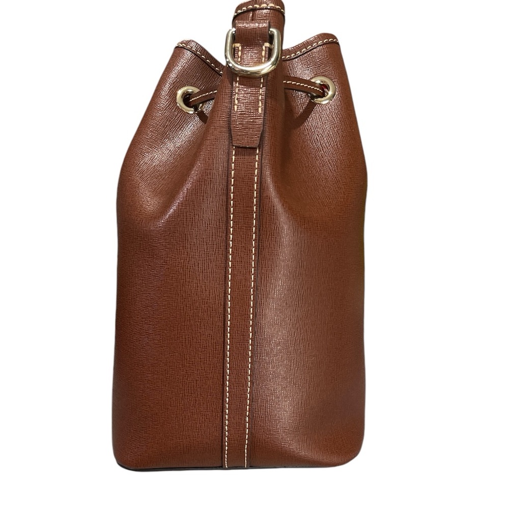 Dooney & Bourke Saffiano Leather Drawstring Bucket Bag   0131 - Picture 7 of 12